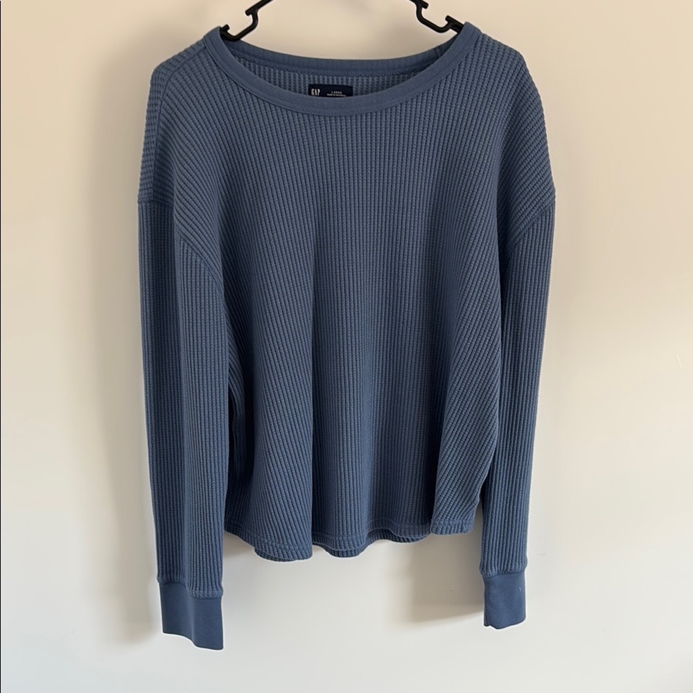 Blue Gap Waffle Knit Long Sleeve Top
